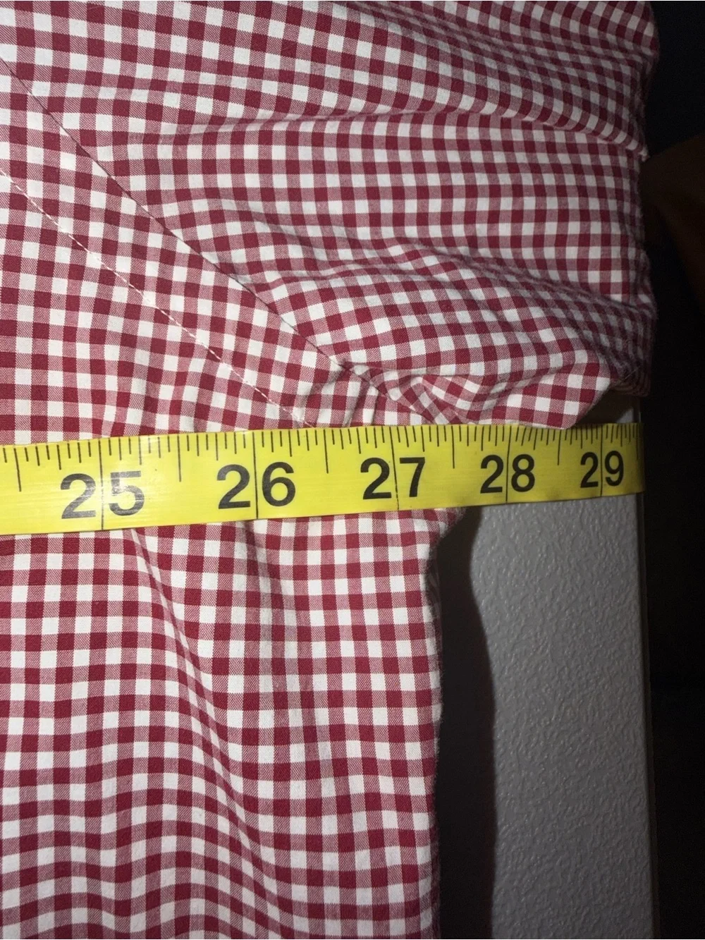 Ralph Lauren classic fit maroon and White Gingham Button-Down shirt - Men’s XXL